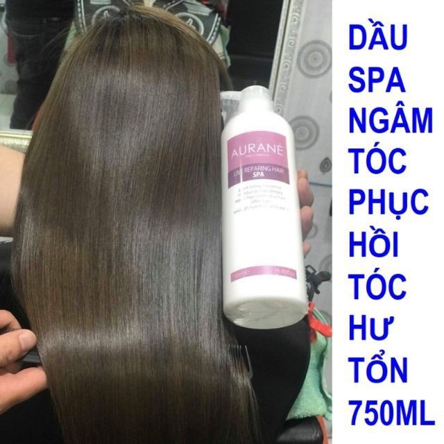 DẦU NGÂM TÓC AURANE SPA PHỤC HỒI LÀM MƯỢT TÓC 750ML CAM KẾT CHÍNH HÃNG Ạ!