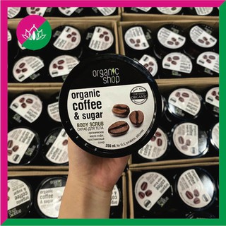 Tẩy Da Chết Toàn Thân Organic Coffee Sugar & Salt Body Scrub 250ml (Hương Cafe) loại bỏ tế bào chết, giúp da khoẻ mạnh