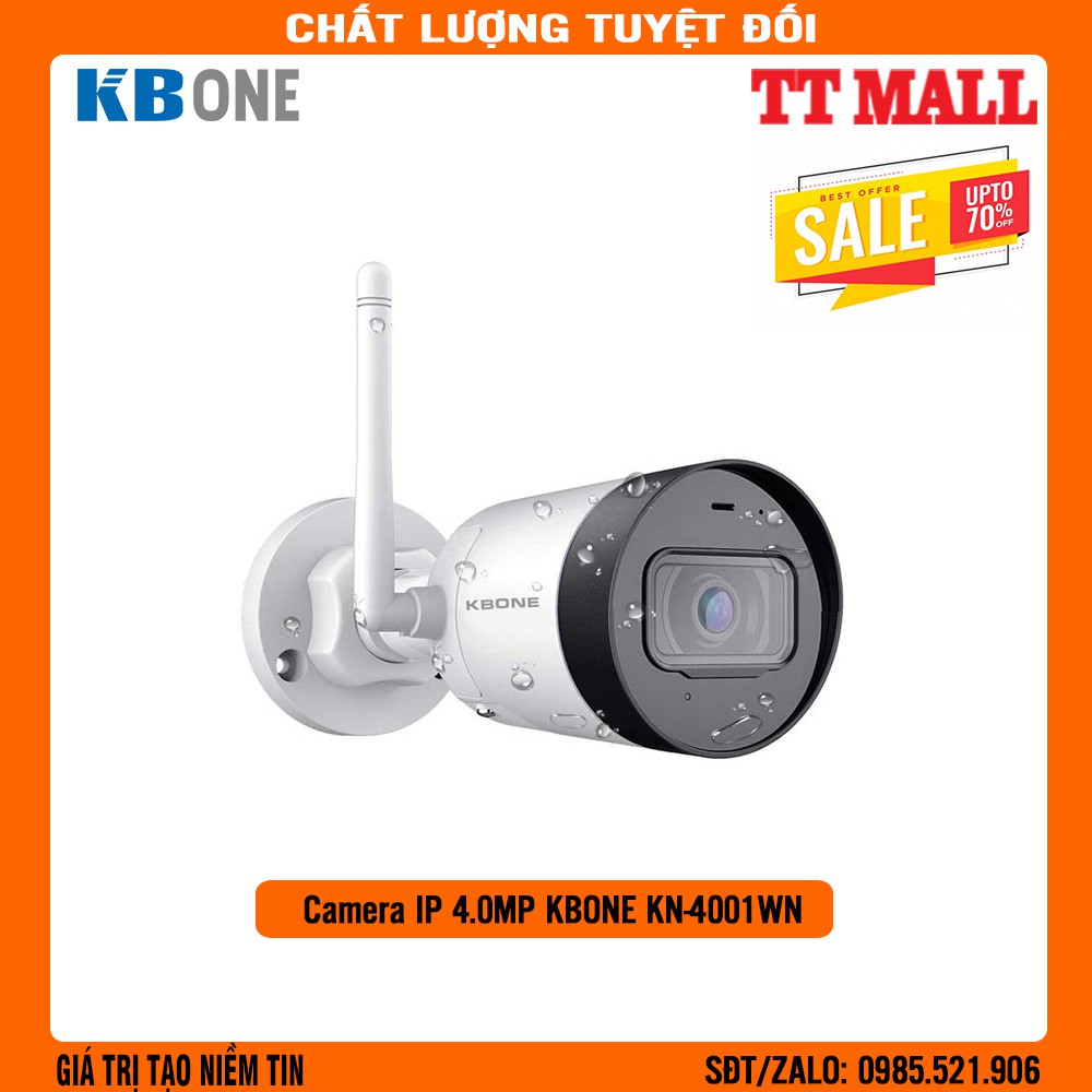 (Siêu Ưu Đãi) Camera IP Wifi Ngoài Trời 4.0MP KBONE KN-B41 - Chính Hãng Bảo Hành 2 Năm