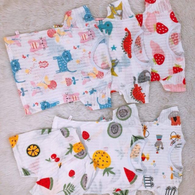 Đồ bộ trẻ em - Set 10b cotton giấy,cotton tre, cotton thông hơi