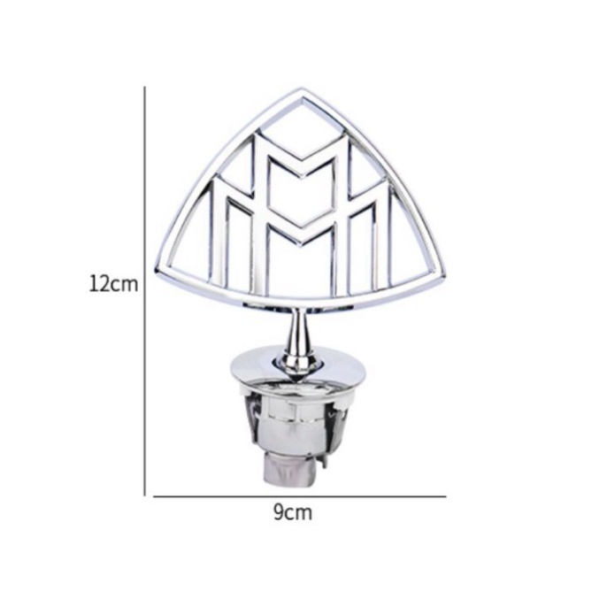 Logo hợp kim mạ crom Maybach nắp capo đầu xe ô tô, dùng độ cho xe Mercedes cao cấp MB2669 (HÀNG LOẠI 1)