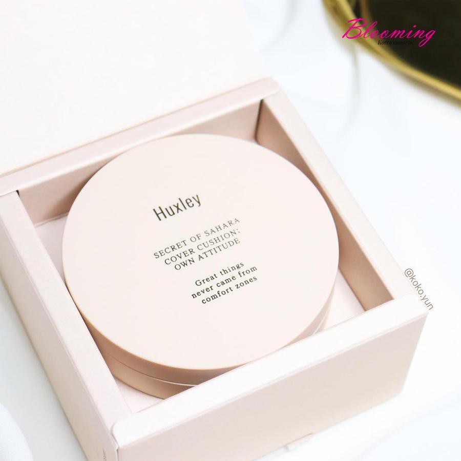 Phấn nước mịn lì mờ khuyết điểm Huxley Cover Cushion Own Attitude 12g SPF24/PA++/Giữ bền màu suốt 6-8 tiếng | BigBuy360 - bigbuy360.vn