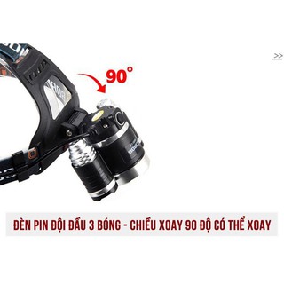 Đèn pin siêu sáng kèm sạc và 2 pin