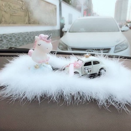 Bộ kỳ lân lò xo nhún nhảy đáng yêu trang trí bảng điều khiển xe hơi