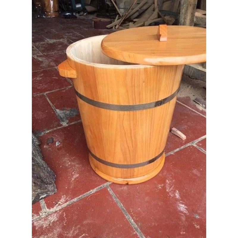 Thùng Đựng Gạo gỗ Thông10kg