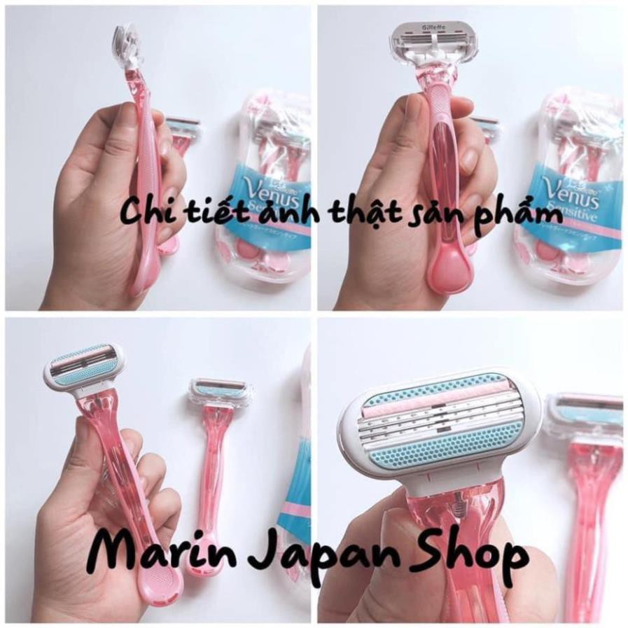 (BÁN LẺ 1 CHIẾC) Dao cạo lông body chuyên dụng 3 lưỡi Gillette Venus Sensitive cho nữ nội địa Nhật Bản