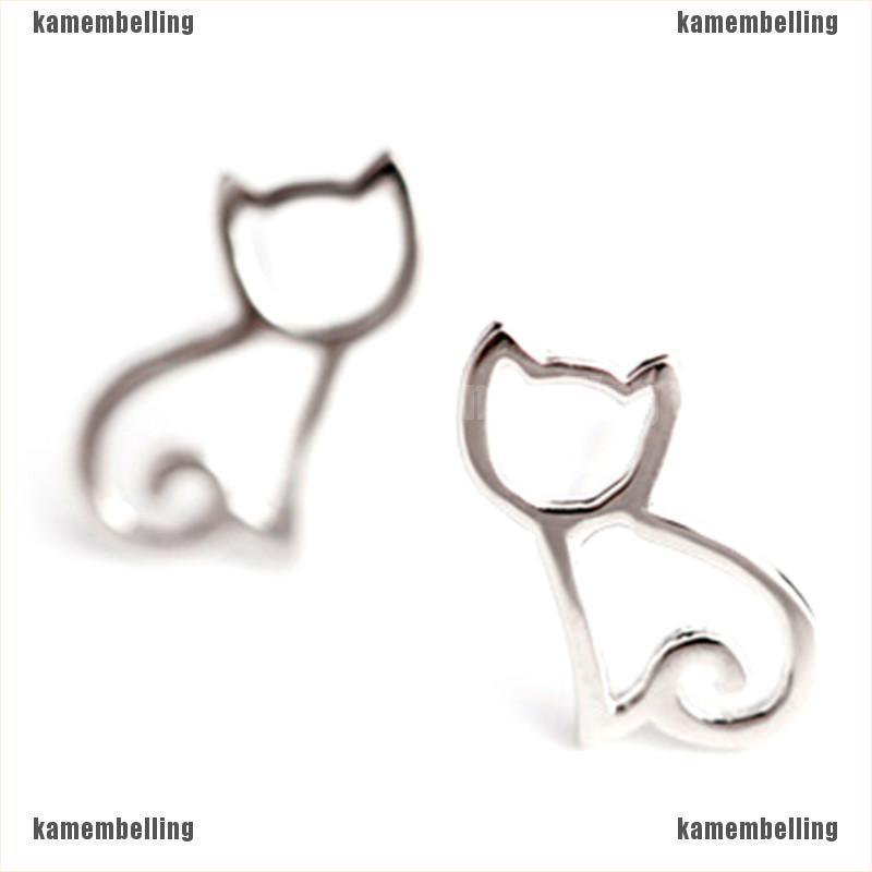 Bông Tai Bạc Hình Mèo Dễ Thương Xinh Xắn Dành Cho Nữ