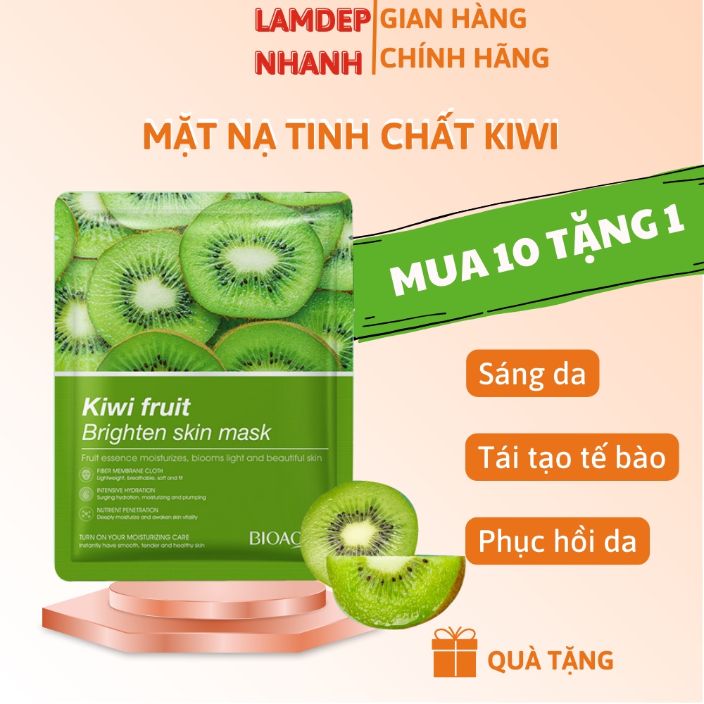 Mặt Nạ Dưỡng Da BIOAQUA tinh chất KIWI - dưỡng ẩm, sáng da, tái tạo tế bào - mask nội địa Trung