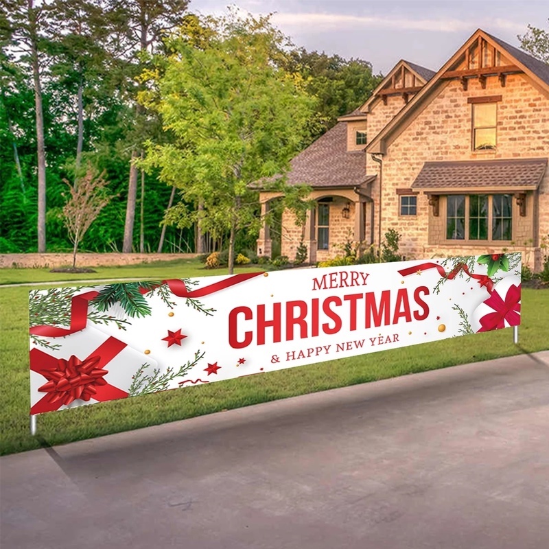 1 Banner trang trí nhà cửa chủ đề giáng sinh