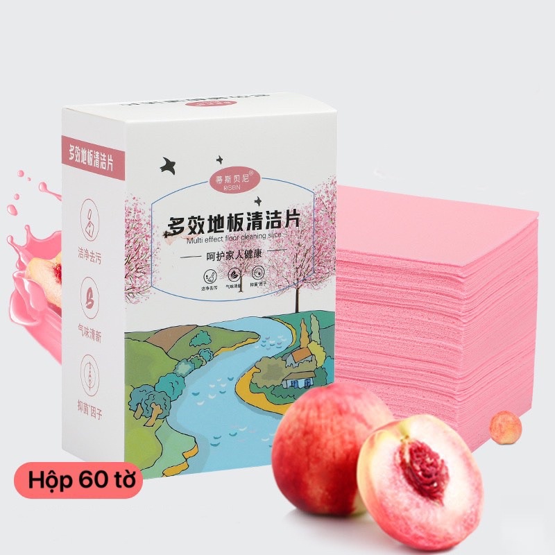 Giấy lau nhà hoà tan tiện lợi|Hộp 60 tờ