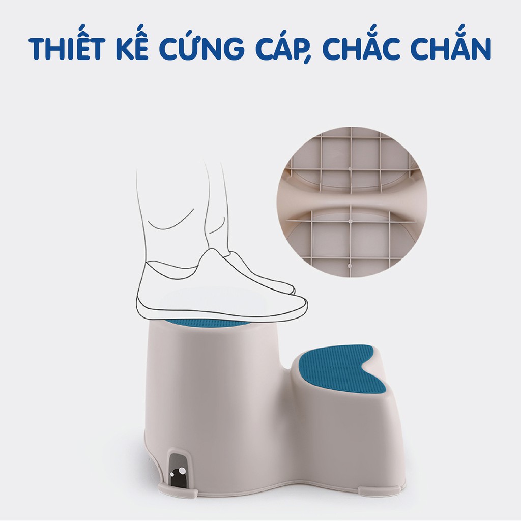 Ghế bậc kê chân toilet, bồn cầu cho bé khi đi vệ sinh Holla cao cap chinh hang