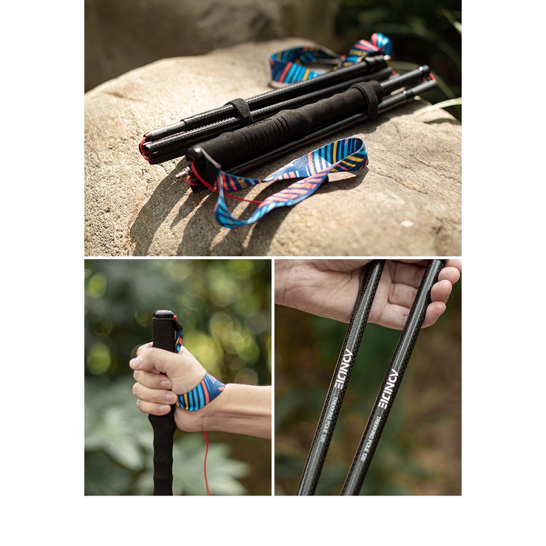 Gậy Leo Núi AONIJIE E4204 Chất Liệu Sợi Carbon Siêu Nhẹ