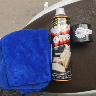 Chai đánh bóng ghế da ô tô - wax one - wax care - toyo