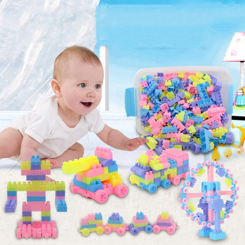 Set 100 / 260 / 416 khối đồ chơi lắp ghép mini cho bé