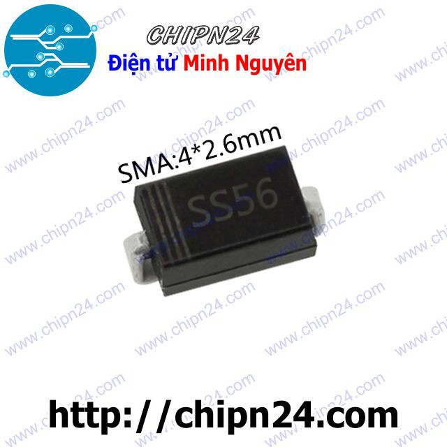 [5 CON] Diode Dán SS56 SMA 5A 60V (SMD Dán) [Diode xung]