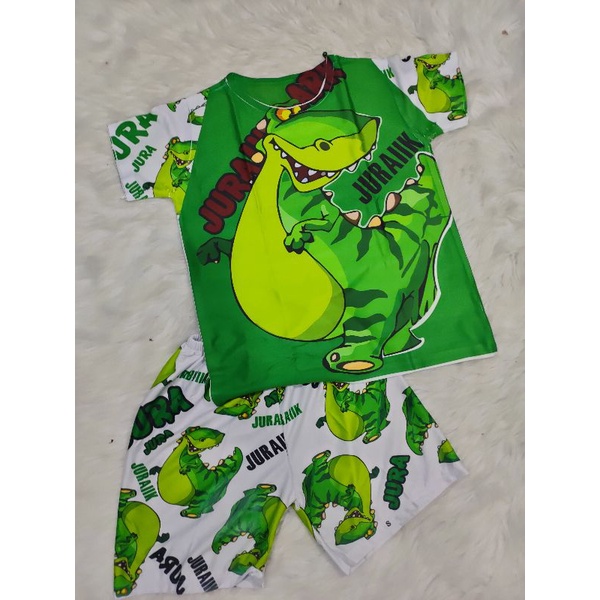 Bộ tay ngắn quần đùi thun lạnh 3d thái cho bé (size đại)