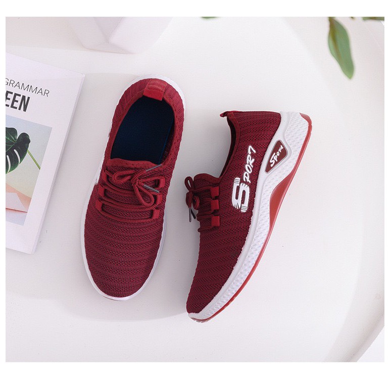(Hàng Thanh Lý) Giày nữ sneaker thời trang sport đế lượn có 2 màu