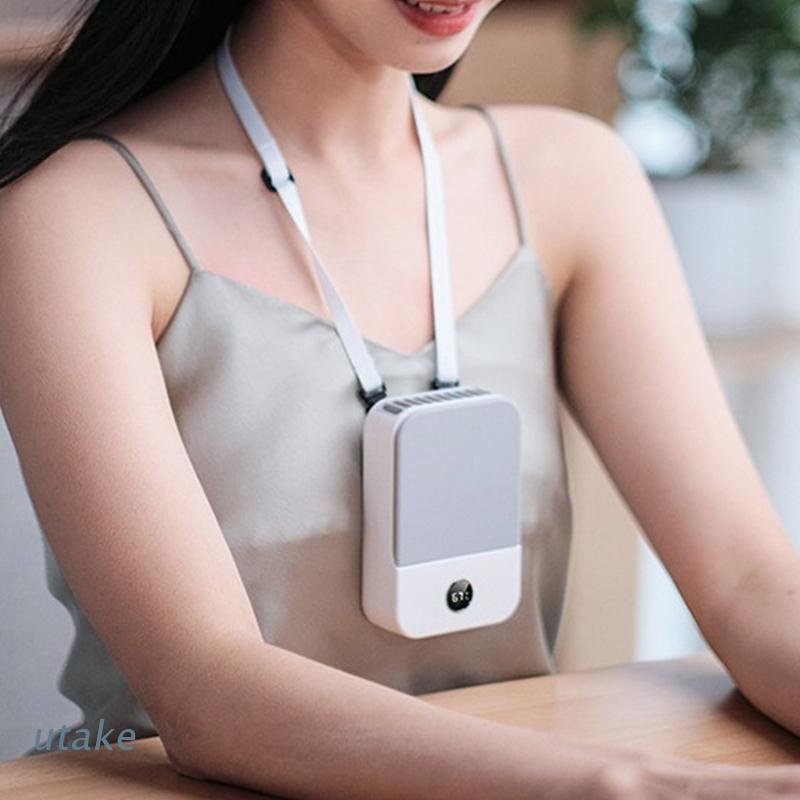 Quạt Đeo Cổ 3 Tốc Độ Tùy Chỉnh Kèm Dây Đeo Cổ Dễ Điều Chỉnh Dùng Trong Nhà/Ngoài Trời