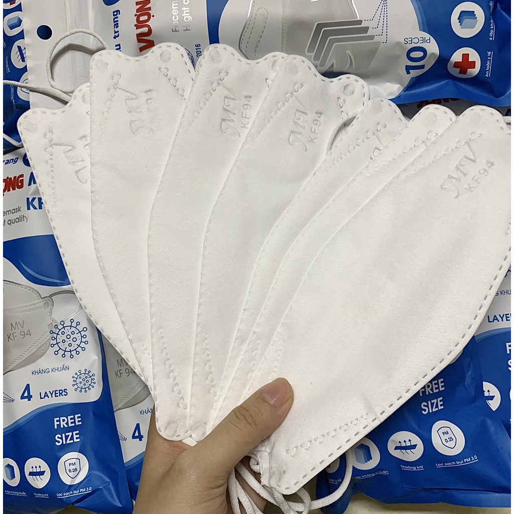 [ LẺ 1 CHIẾC dùng thử ] Khẩu trang kf94 - MINH VƯỢNG - 4 lớp kháng khuẩn - Hàng chính hãng MINH VƯỢNG