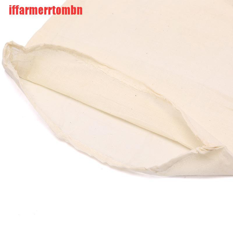 Túi Lưới Lọc Sữa Đậu Nành / Thực Phẩm Bằng Cotton Có Dây Rút Có Thể Tái Sử Dụng