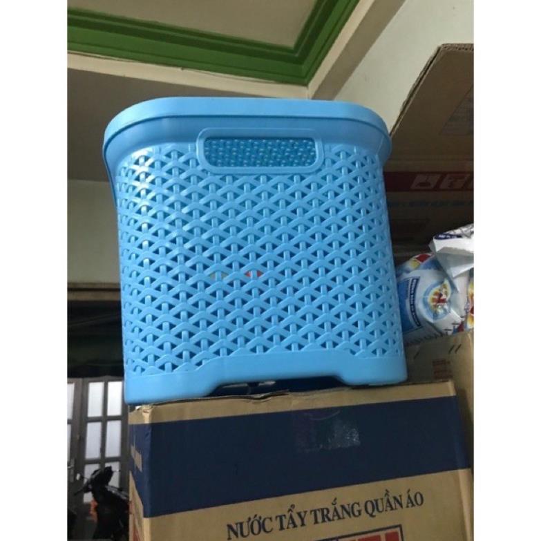[Kho sỉ]  Giỏ nắp hoa / làn nắp hoa / giỏ đựng quần áo5158