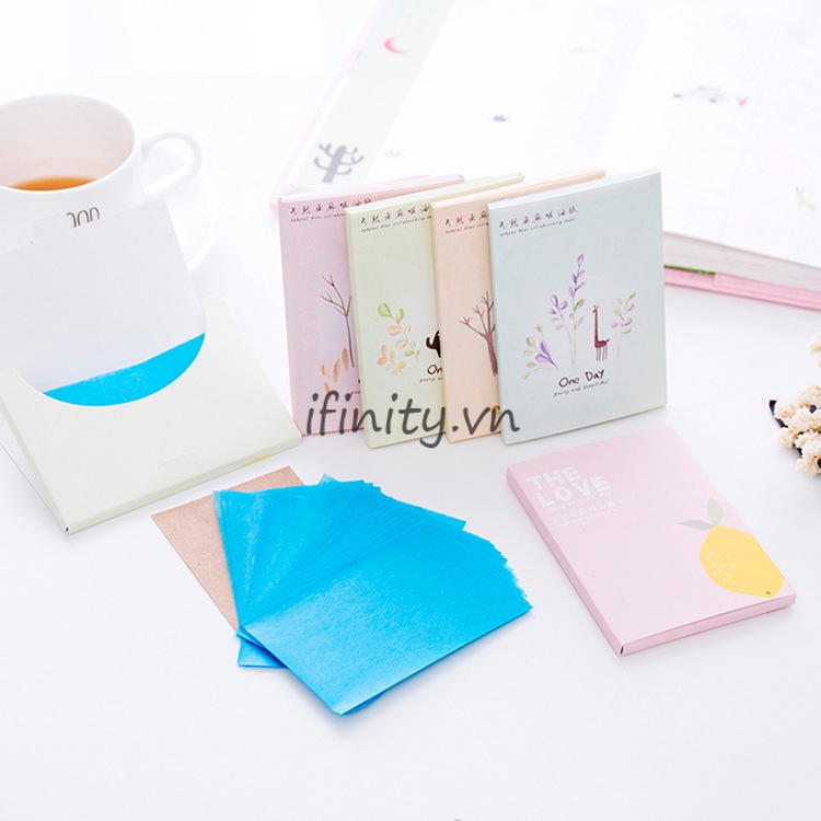 Gói 50 Tờ Giấy Thấm Dầu Nội Địa Trung Mẫu Mã Đẹp DASATA