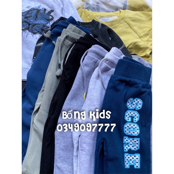 Bộ Nỉ Bé Trai Cotton Mềm Minene(quần giao ngẫu nhiên)