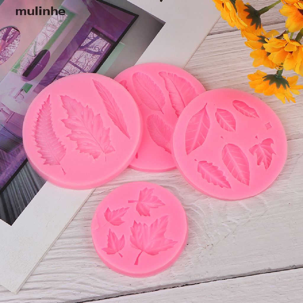 Khuôn Silicone Làm Kẹo Đường Hình Chiếc Lá DIY