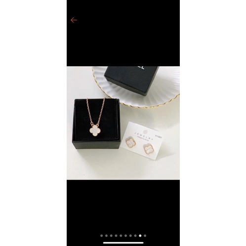 Sét trang sức titan cao cấp phụ kiện vòng cổ khuyên tai xinh