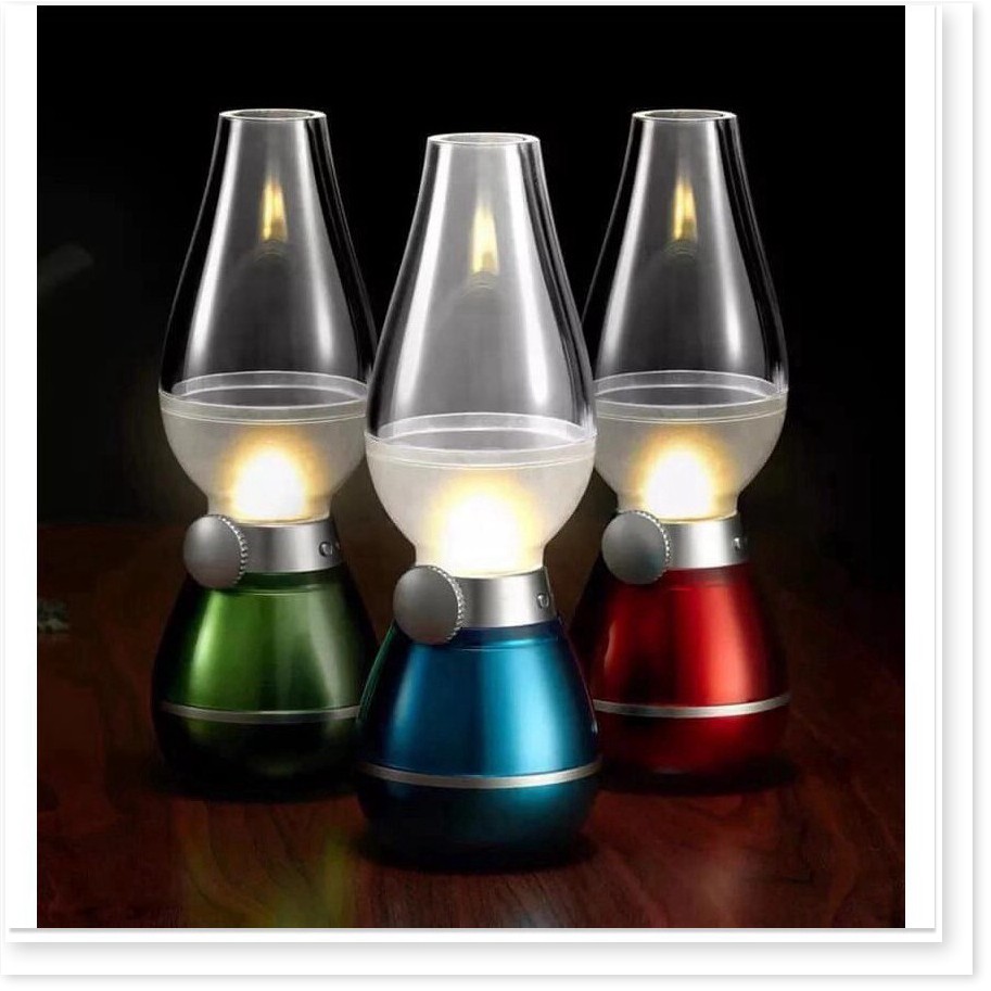 Đèn Dầu cảm ứng Điện Tử LED Thổi Tắt khi bật - Đèn dầu cảm ứng không khói khi thổi