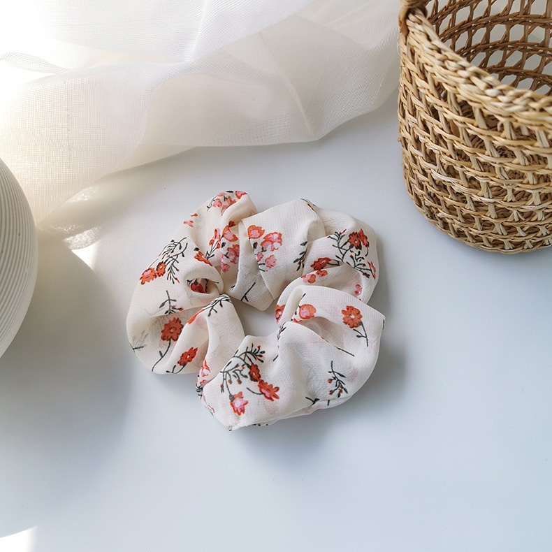 Dây Buộc Tóc Đeo Tay Scrunchies Ren Lưới Họa Tiết Xinh Xắn