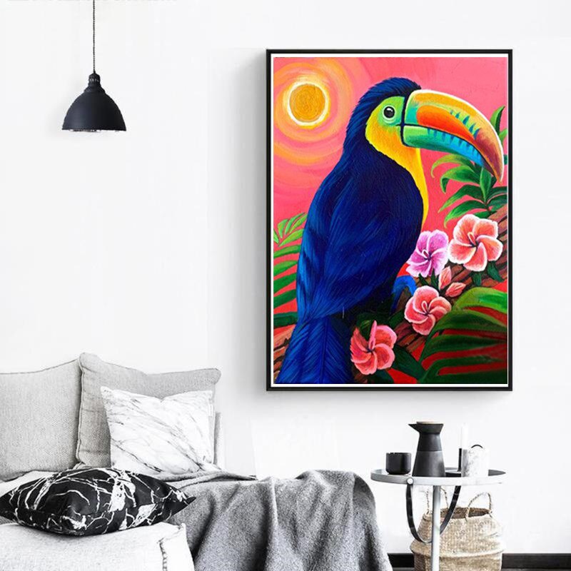 【HF】5D diamant peinture dessin animé animal art BRICOLAGE rond plein diamant broderie kit maison décoration enfants cadeau 30x40cm