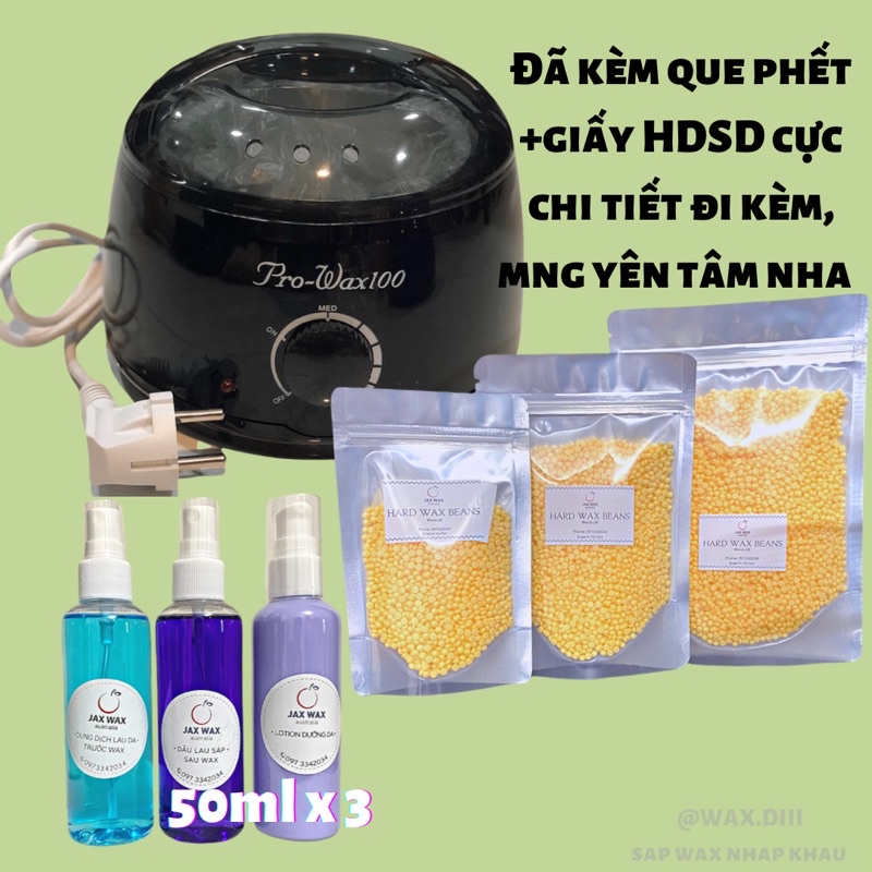 [BỘ ĐẦY ĐỦ] BỘ SÁP WAX BEAN NÓNG NHẬP KHẨU ÚC JAXWAX