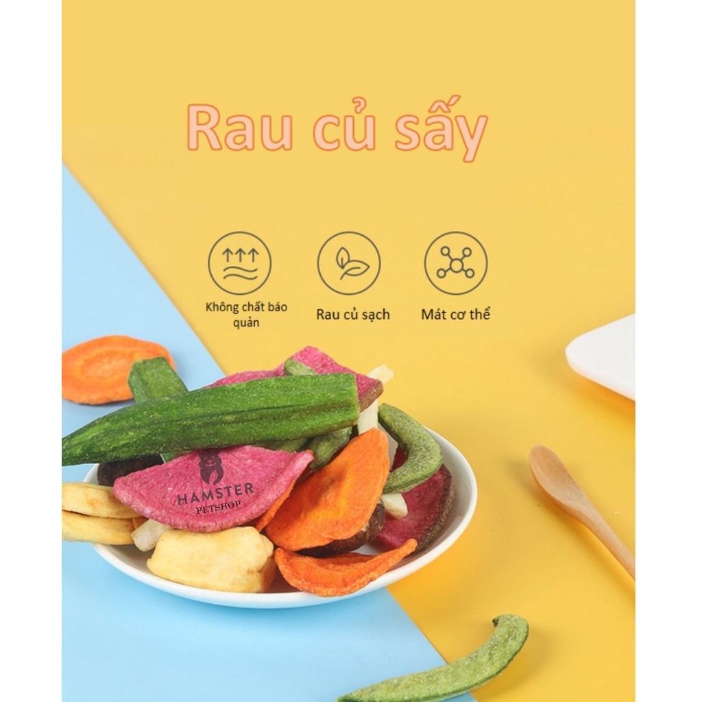 Rau củ sấy khô - Thức ăn dinh dưỡng dành cho hamster