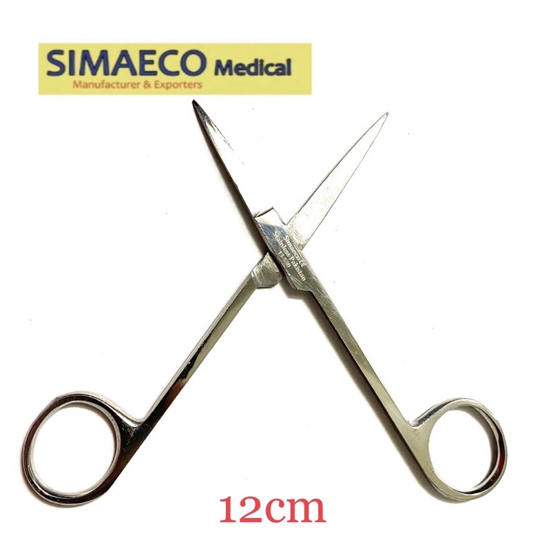 Kéo cắt chỉ 12cm thẳng nhọn Simaeco