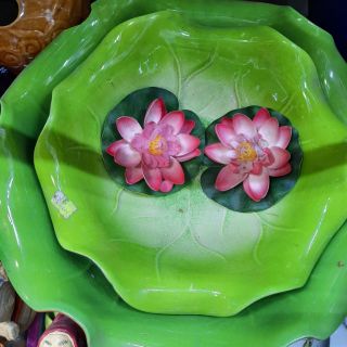 Bát thả hoa hình lá sen