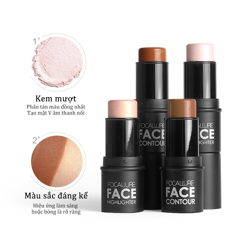 Thỏi kem bắt sáng/tạo khối FOCALLURE gồm 4 tông màu tùy chọn 6g
