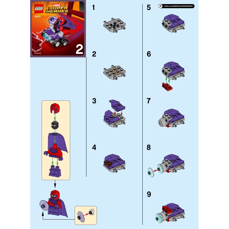 HỘP LEGO CHỦ ĐỀ NGƯỜI SÓI ĐẠI CHIẾN MAGNETO - MÃ SP 76073 - VỚI 85 CHI TIẾT. SẢN PHẨM LEGO CHÍNH HÃNG