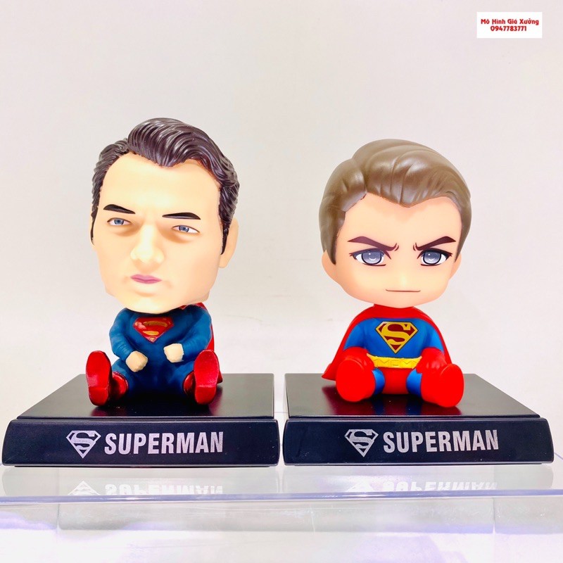 Mô Hình Batman , Superman Chibi lắc đầu - Trang trí taplo ô tô - Trang trí bàn học bàn , bàn làm việc - Kê Điện Thoại