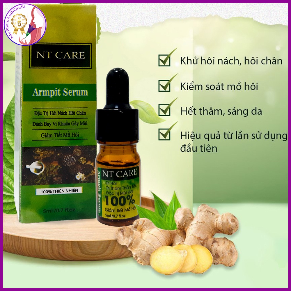 Serum hôi nách NT care giảm khử mùi hôi nách - hôi chân giúp giảm thâm và làm sáng da hiệu quả 10ml
