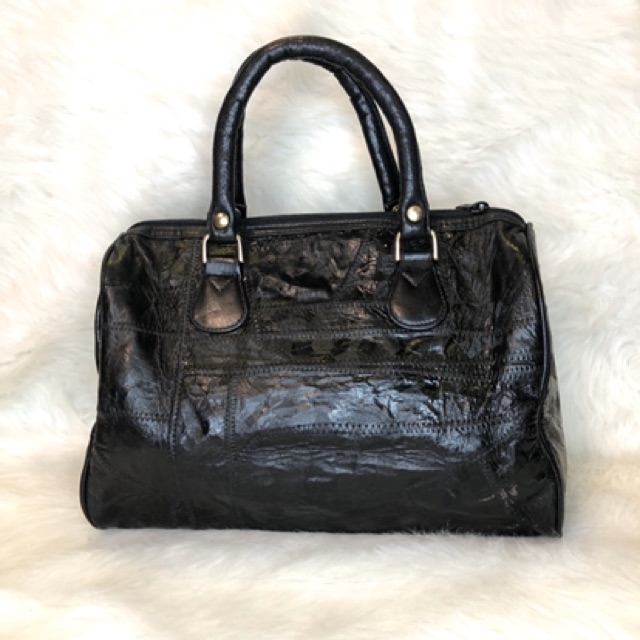 Túi trống,da thật ghép,sz:30*20