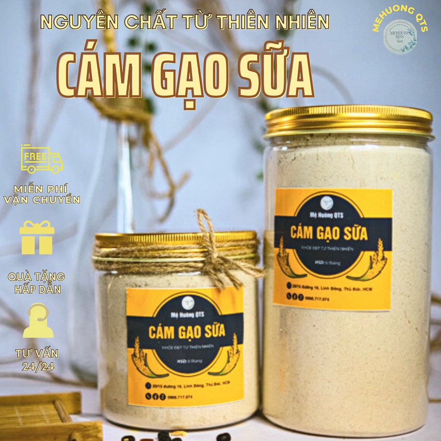 Bột cám gạo tươi nguyên chất tắm trắng đắp mặt nhà làm MỆ HƯỜNG QUẢNG TRỊ 100 gram