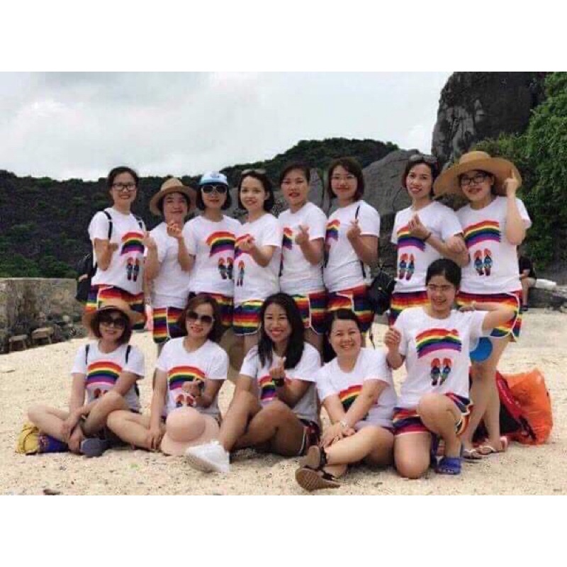 Áo thun gia đình, bộ gia đình, áo thun đi biển