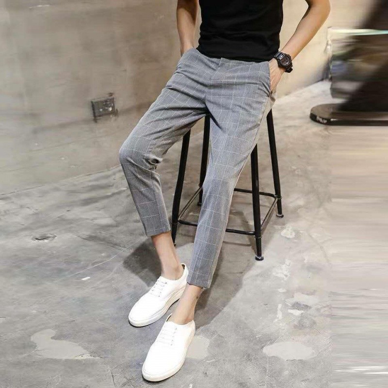 Quần âu nam kẻ sọc chất vải cotton cao cấp, chuẩn thiết kế hàn quốc cực tôn dáng, lịch sự, trẻ trung | BigBuy360 - bigbuy360.vn
