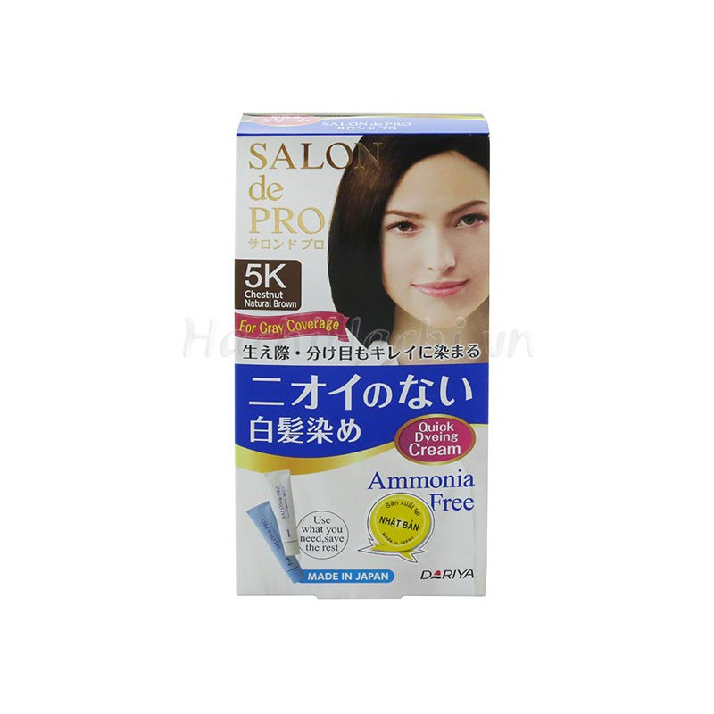 Kem nhuộm tóc Salon De Pro 5K Chestnut Natural Brown - Hachi Hachi Japan Shop