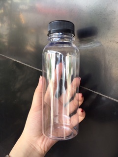Chai nhựa Vuông/Tròn cổ rộng NHỰA ĐỒNG NAI 330ml dày dặn - đựng nước, trà sữa - kèm nắp