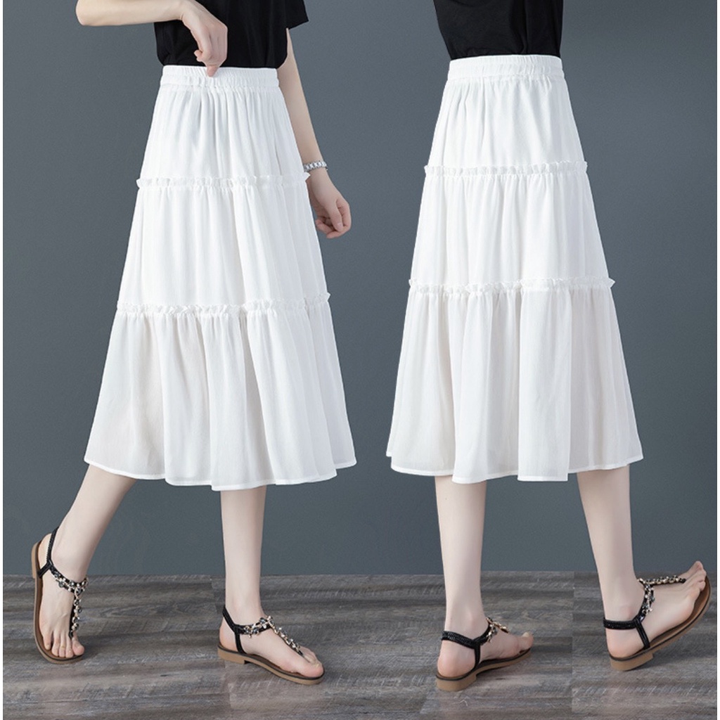 Chân váy thời trang nữ bánh bèo nhún 3 tầng dài cao cấp CV444 | BigBuy360 - bigbuy360.vn