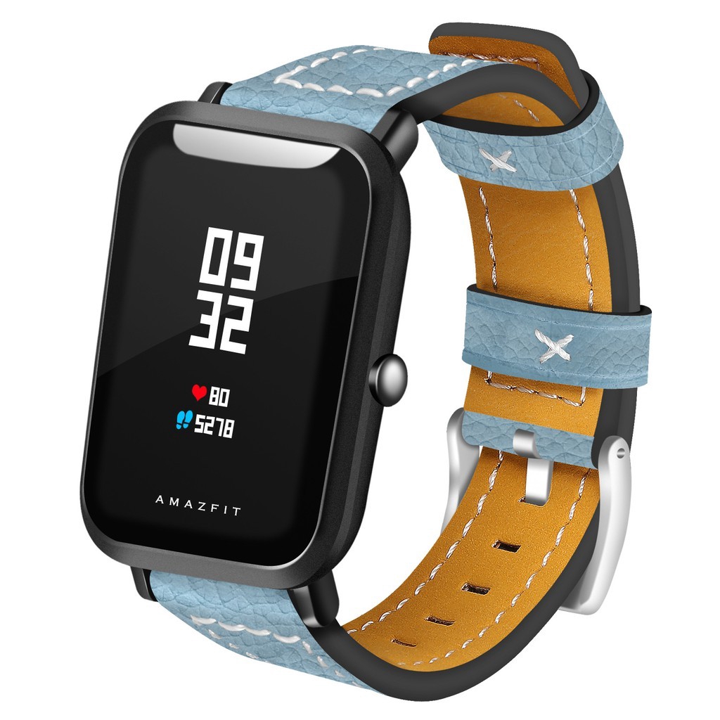 Dây Đeo Bằng Da Cho Đồng Hồ Thông Minh Xiaomi Huami Amazfit Bip Bit Pace Lite