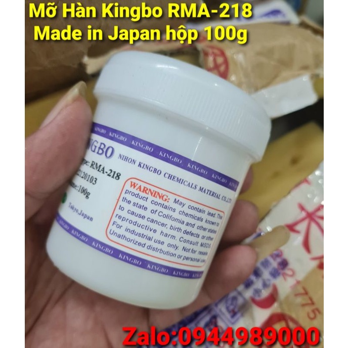 Mỡ Hàn Kingbo RMA-218 Made in Japan hộp 100g