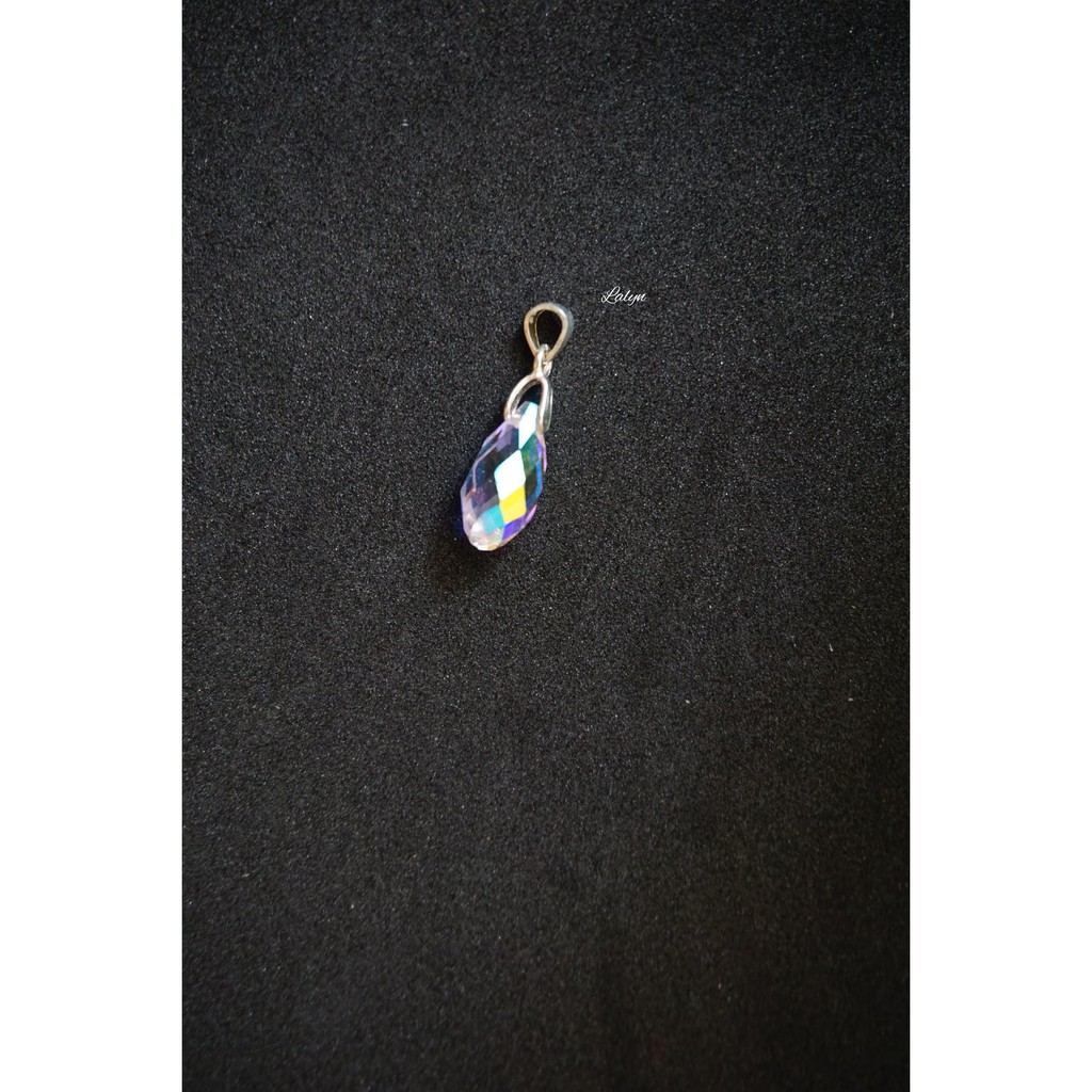 Mặt dây chuyền pha lê Swarovski Áo cao cấp hình giọt nước Briollette Pendant màu Crystal AB P002-P003